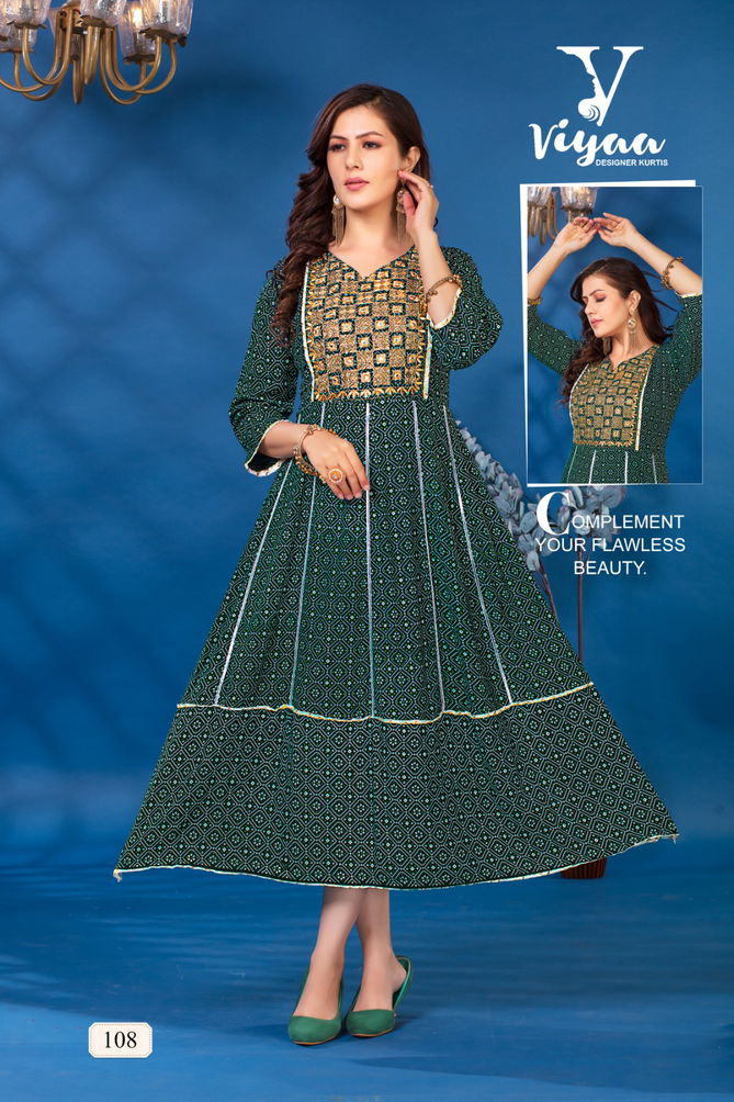 Viyaa Bandhej 1 Designer Foli Printed Kurti Catalog
